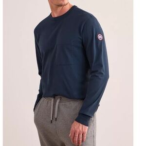 Canada Goose Gladstone Dark Blue Long Sleeve Tee